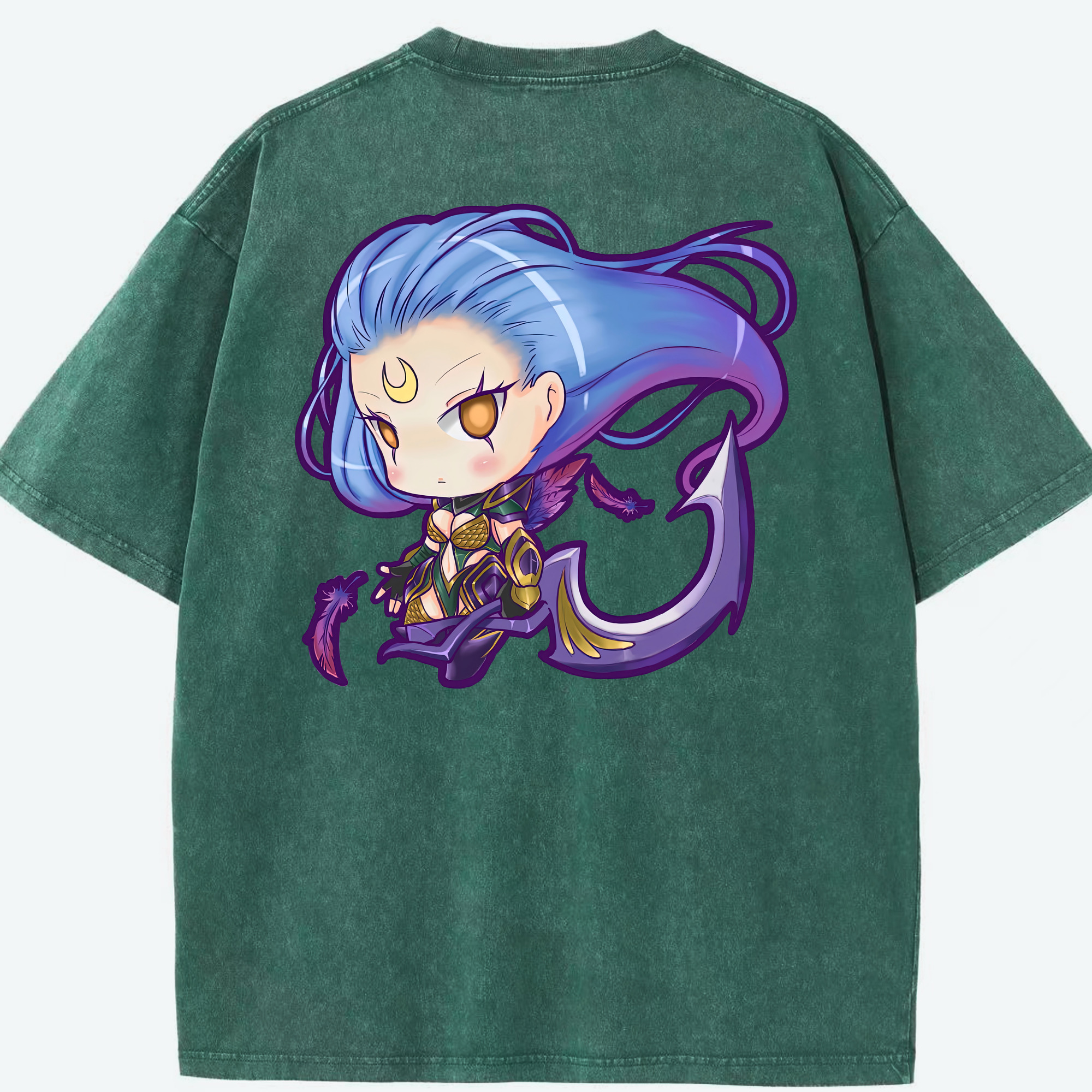 リーグ・オブ・レジェンド League of Legends LOL 綿100% ヴィンテージ風 半袖Tシャツ（背面プリント）